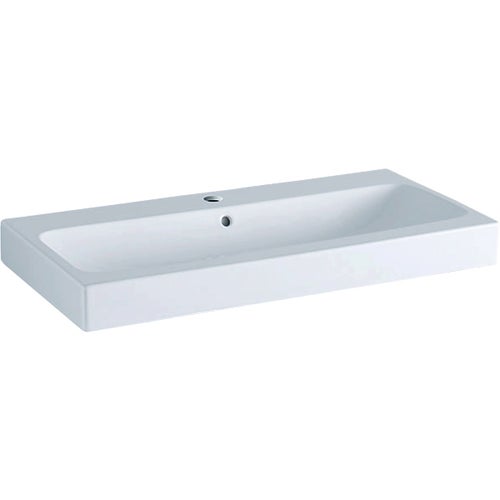 Immagine di Geberit ICON lavabo 90 cm con rubinetteria monoforo, colore bianco finitura lucido 124090000