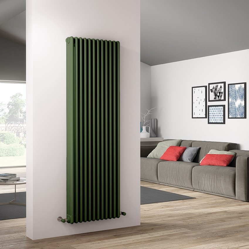 Immagine di Irsap TESI 4 radiatore per sostituzione G, 21 elementi 68,5x94,5x13,9cm, verde salvia finitura lucido RT4068521E6IRNON