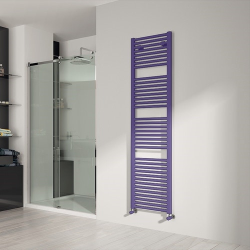 Immagine di Irsap GEO scaldasalviette, 37 tubi, 3 intervalli, H.185 L.45 P.3 cm, colore lilla bluastro RAL 4005 finitura lucido Cod.R3 ECE045BR3IR01NNN01