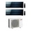 Immagine di Mitsubishi MSZ-LN Kirigamine Style R32 Climatizzatore a parete dual split inverter Wi-Fi, nero | unità esterna 4.2 kW unità interne 9000+9000 BTU MXZ-2F42VF-2x-MSZ-LN25VGB