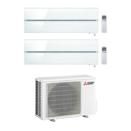Immagine di Mitsubishi MSZ-LN Kirigamine Style R32 Climatizzatore a parete dual split inverter Wi-Fi, bianco | unità esterna 3.3 kW unità interne 9000+9000 BTU MXZ-2F33VF-2xMSZ-LN25VGV