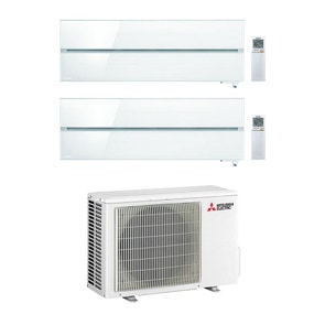 Immagine di Mitsubishi MSZ-LN Kirigamine Style R32 Climatizzatore a parete dual split inverter Wi-Fi, bianco | unità esterna 5.3 kW unità interne 12000+12000 BTU MXZ-2F53VF-2xMSZ-LN35VGV