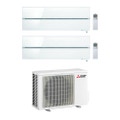 Immagine di Mitsubishi MSZ-LN Kirigamine Style R32 Climatizzatore a parete dual split inverter Wi-Fi bianco  | unità esterna 5.3 kW unità interne 9000+9000 BTU MXZ-2F53VF+MSZ-LN[25|25]VGV