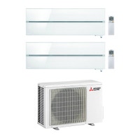 Immagine di Mitsubishi MSZ-LN Kirigamine Style R32 Climatizzatore a parete dual split inverter Wi-Fi bianco  | unità esterna 5.3 kW unità interne 9000+9000 BTU MXZ-2F53VF+MSZ-LN[25|25]VGV