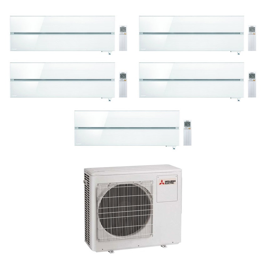 Immagine di Mitsubishi MSZ-LN Kirigamine Style R32 Climatizzatore a parete penta split inverter Wi-Fi bianco  | unità esterna 10.2 kW unità interne 9000+9000+9000+9000+18000 BTU MXZ-5F102VF+MSZ-LN[25|25|25|25|50]VGV