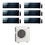 Immagine di Mitsubishi MSZ-LN Kirigamine Style R32 Climatizzatore a parete esa split inverter Wi-Fi nero | unità esterna 12.2 kW unità interne 9000+9000+9000+9000+9000+12000 BTU MXZ-6F122VF+MSZ-LN[25|25|25|25|25|35]VGB