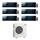 Mitsubishi MSZ-LN Kirigamine Style R32 Climatizzatore a parete esa split inverter Wi-Fi nero | unità esterna 12.2 kW unità interne 9000+9000+9000+12000+12000+12000 BTU MXZ-6F122VF+MSZ-LN[25|25|25|35|35|35]VGB