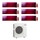 Mitsubishi MSZ-LN Kirigamine Style R32 Climatizzatore a parete esa split inverter Wi-Fi rosso  | unità esterna 12.2 kW unità interne 9000+9000+9000+9000+9000+9000 BTU MXZ-6F122VF+MSZ-LN[25|25|25|25|25|25]VGR