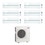 Immagine di Mitsubishi MSZ-LN Kirigamine Style R32 Climatizzatore a parete esa split inverter Wi-Fi bianco  | unità esterna 12.2 kW unità interne 9000+9000+9000+9000+9000+9000 BTU MXZ-6F122VF+MSZ-LN[25|25|25|25|25|25]VGV