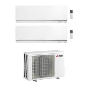 Immagine di Mitsubishi MSZ-EF Kirigamine Zen R32 Climatizzatore a parete dual split inverter Wi-Fi bianco | unità esterna 3.3 kW unità interne 5000+7000 BTU MXZ-2F33VF+MSZ-EF[18|22]VGKW