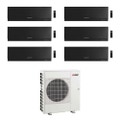 Immagine di Mitsubishi MSZ-EF Kirigamine Zen R32 Climatizzatore a parete esa split inverter Wi-Fi nero | unità esterna 12.2 kW unità interne 7000+7000+7000+9000+15000+15000 BTU MXZ-6F122VF+MSZ-EF[22|22|22|25|42|42]VGKB