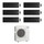 Mitsubishi MSZ-EF Kirigamine Zen R32 Climatizzatore a parete esa split inverter Wi-Fi nero | unità esterna 12.2 kW unità interne 7000+7000+7000+7000+7000+9000 BTU MXZ-6F122VF+MSZ-EF[22|22|22|22|22|25]VGKB