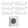 Mitsubishi MSZ-EF Kirigamine Zen R32 Climatizzatore a parete esa split inverter Wi-Fi bianco | unità esterna 12.2 kW unità interne 5000+5000+5000+5000+5000+18000 BTU MXZ-6F122VF+MSZ-EF[18|18|18|18|18|50]VGKW