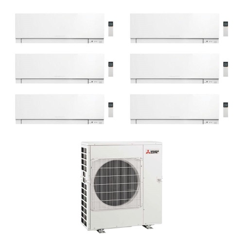 Immagine di Mitsubishi MSZ-EF Kirigamine Zen R32 Climatizzatore a parete esa split inverter Wi-Fi bianco | unità esterna 12.2 kW unità interne 5000+7000+7000+7000+7000+9000 BTU MXZ-6F122VF+MSZ-EF[18|22|22|22|22|25]VGKW