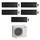 Mitsubishi MSZ-EF Kirigamine Zen R32 Climatizzatore a parete penta split inverter Wi-Fi nero | unità esterna 10.2 kW unità interne 9000+9000+9000+9000+9000 BTU MXZ-5F102VF+MSZ-EF[25|25|25|25|25]VGKB