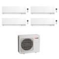 Immagine di Mitsubishi MSZ-EF Kirigamine Zen R32 Climatizzatore a parete quadri split inverter Wi-Fi bianco | unità esterna 7.2 kW unità interne 9000+9000+9000+9000 BTU MXZ-4F72VF+MSZ-EF[25|25|25|25]VGKW