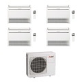 Immagine di Mitsubishi MFZ-KT Console R32 Climatizzatore a pavimento quadri split inverter bianco | unità esterna 7.2 kW unità interne 9000+9000+9000+9000 BTU MXZ-4F72VF+MFZ-KT[25|25|25|25]VG