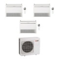 Immagine di Mitsubishi MFZ-KT Console R32 Climatizzatore a pavimento trial split inverter bianco | unità esterna 5.4 kW unità interne 9000+9000+9000 BTU MXZ-3F54VF+MFZ-KT[25|25|25]VG