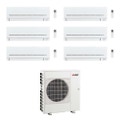 Immagine di Mitsubishi MSZ-AP R32 Climatizzatore a parete esa split inverter Wi-Fi bianco | unità esterna 12.2 kW unità interne 7000+7000+7000+7000+9000+21000 BTU MXZ-6F122VF+MSZ-AP[20|20|20|20]VG+MSZ-AP[25|60]VGK