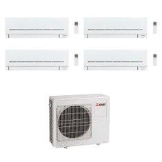 Immagine di Mitsubishi MSZ-AP R32 Climatizzatore a parete quadri split inverter Wi-Fi bianco | unità esterna 7.2 kW unità interne 5000+5000+5000+5000 BTU MXZ-4F72VF+MSZ-AP[15|15|15|15]VG