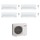 Mitsubishi MSZ-AP R32 Climatizzatore a parete quadri split inverter Wi-Fi bianco | unità esterna 8 kW unità interne 7000+12000+12000+12000 BTU MXZ-4F80VF2+MSZ-AP[20]VG+MSZ-AP[35|35|35]VGK
