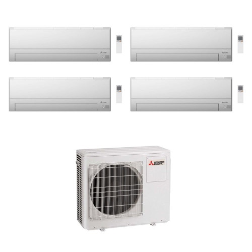 Immagine di Mitsubishi MSZ-BT R32 Climatizzatore a parete quadri split inverter bianco | unità esterna 7.2 kW unità interne 7000+9000+12000+12000 BTU MXZ-4F72VF+MSZ-BT[20|25|35|35]VG