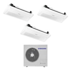 Immagine di Samsung CASSETTA 1 VIA WINDFREE R32 Climatizzatore a cassetta trial split inverter bianco | unità esterna 6.8 kW unità interne 9000+9000+9000 BTU AJ068TXJ3KG/EU+AJ0[26|26|26]TN1DKG/EU