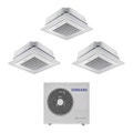 Immagine di Samsung Cassetta 4 vie Mini Windfree R32 Climatizzatore a cassetta trial split inverter bianco | unità esterna 6.8 kW unità interne 5000+7000+7000 BTU AJ068TXJ3KG/EU+AJ0[16|20|20]TNNDKG/EU