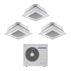 Immagine di Samsung Cassetta 4 vie Mini Windfree R32 Climatizzatore a cassetta trial split inverter bianco | unità esterna 6.8 kW unità interne 7000+9000+9000 BTU AJ068TXJ3KG/EU+AJ0[20|26|26]TNNDKG/EU