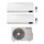 Samsung CEBU Wi-Fi R32 Climatizzatore a parete dual split inverter Wi-Fi bianco | unità esterna 4 kW unità interne 7000+9000 BTU AJ040TXJ2KG/EU+AR[20|25]TXFYAWKNEU