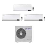 Immagine di Samsung CEBU Wi-Fi R32 Climatizzatore a parete trial split inverter Wi-Fi bianco | unità esterna 6.8 kW unità interne 7000+7000+9000 BTU AJ068TXJ3KG/EU+AR[20|20|25]TXFYAWKNEU