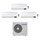 Samsung CEBU Wi-Fi R32 Climatizzatore a parete trial split inverter Wi-Fi bianco | unità esterna 6.8 kW unità interne 9000+9000+18000 BTU AJ068TXJ3KG/EU+AR[25|25|50]TXFYAWKNEU