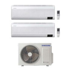 Immagine di Samsung WINDFREE AVANT R32 Climatizzatore a parete dual split inverter Wi-Fi bianco | unità esterna 5 kW unità interne 9000+12000 BTU AJ050TXJ2KG/EU+AR[25|35]TXEAAWKNEU