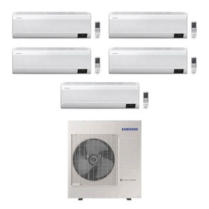 Immagine di Samsung WINDFREE AVANT R32 Climatizzatore a parete penta split inverter Wi-Fi bianco | unità esterna 10 kW unità interne 7000+7000+7000+7000+7000 BTU AJ100TXJ5KG/EU+AR[20|20|20|20|20]TXEAAWKNEU
