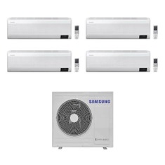 Immagine di Samsung WINDFREE AVANT R32 Climatizzatore a parete quadri split inverter Wi-Fi bianco | unità esterna 8 kW unità interne 7000+7000+9000+18000 BTU AJ080TXJ4KG/EU+AR[20|20|25|50]TXEAAWKNEU