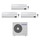 Samsung WINDFREE AVANT R32 Climatizzatore a parete trial split inverter Wi-Fi bianco | unità esterna 6.8 kW unità interne 9000+12000+12000 BTU AJ068TXJ3KG/EU+AR[25|35|35]TXEAAWKNEU