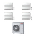 Immagine di Toshiba Console R32 Climatizzatore a pavimento quadri split inverter bianco | unità esterna 8 kW unità interne 10000+10000+10000+18000 BTU RAS-4M27U2AVG-E+RAS-B[25|25|25|50]J2FVG-E