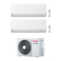 Immagine di Toshiba SHORAI EDGE R32 Climatizzatore a parete dual split inverter Wi-Fi bianco | unità esterna 5.2 kW unità interne 5000+5000 BTU RAS-2M18U2AVG-E+RAS-M[18|18]N4KVSG-E