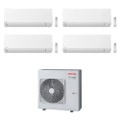 Immagine di Toshiba SHORAI EDGE R32 Climatizzatore a parete quadri split inverter Wi-Fi bianco | unità esterna 8 kW unità interne 5000+5000+9000+24000 BTU RAS-4M27U2AVG-E+RAS-B[25|70]N4KVSG-E+RAS-M[18|18]