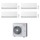 Toshiba SHORAI EDGE R32 Climatizzatore a parete quadri split inverter Wi-Fi bianco | unità esterna 8 kW unità interne 5000+7000+9000+21000 BTU RAS-4M27U2AVG-E+RAS-B[20|25|61]N4KVSG-E+RAS-M18