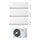 Toshiba SHORAI EDGE R32 Climatizzatore a parete trial split inverter Wi-Fi bianco | unità esterna 5.2 kW unità interne 5000+9000+9000 BTU RAS-3M18U2AVG-E+RAS-B[25|25]N4KVSG-E+RAS-M18