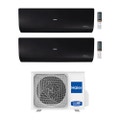 Immagine di Haier FLEXIS R32 Climatizzatore a parete dual split inverter Wi-Fi, nero | unità esterna 5 kW unità interne 9000+12000 BTU 2U50S2SM1FA+AS25S2SF1FA-MB+AS35S2SF1FA-MB