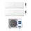 Immagine di Haier FLEXIS R32 Climatizzatore a parete dual split inverter Wi-Fi, bianco | unità esterna 5 kW unità interne 9000+9000 BTU 2U50S2SM1FA+2xAS25S2SF1FA-MW