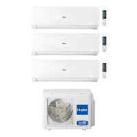 Immagine di Haier FLEXIS R32 Climatizzatore a parete trial split inverter Wi-Fi, bianco | unità esterna 5.5 kW unità interne 7000+7000+7000 BTU 3U55S2SR2FA+3xAS20S2SF1FA-MW