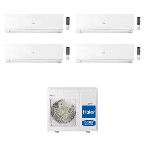 Immagine di Haier FLEXIS R32 Climatizzatore a parete quadri split inverter Wi-Fi, bianco | unità esterna 7.5 kW unità interne 7000+7000+7000+7000 BTU 4U75S2SR2FA+4xAS20S2SF1FA-MW