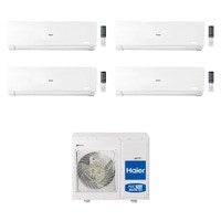 Immagine di Haier FLEXIS R32 Climatizzatore a parete quadri split inverter Wi-Fi, bianco | unità esterna 7.5 kW unità interne 9000+9000+9000+9000 BTU 4U75S2SR2FA+4xAS25S2SF1FA-MW