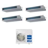 Immagine di Haier CANALIZZATO Media pressione R32 Climatizzatore canalizzabile quadri split inverter | unità esterna 8.5 kW unità interne 12000+12000+12000+12000 BTU 4U85S2SR2FA+4xAD35S2SM3FA
