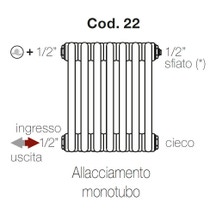 Irsap 600 TESI 3 radiatore 14 elementi 60x63x10,1cm, bianco -  RT306001401IRNON03