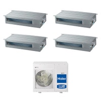 Immagine di Haier CANALIZZATO SLIM Bassa pressione R32 Climatizzatore canalizzabile quadri split inverter | unità esterna 8.5 kW unità interne 9000+9000+12000+18000 BTU 4U85S2SR2FA+AD[25|25|35|50]S2SS1FA