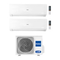Immagine di Haier FLEXIS R32 Climatizzatore a parete dual split inverter Wi-Fi bianco | unità esterna 5 kW unità interne 9000+15000 BTU 2U50S2SM1FA+AS[25|42]S2SF1FA-MW